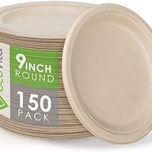 100% Compostable Paper Plates