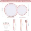 WELLIFE 300 PCS Rose Gold Dinnerware Set for 50 Guests - Image 6